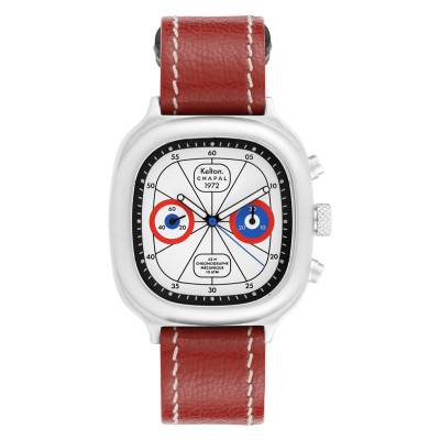 1972 Sky Red & Blue Chronograph Watch Kelton x Chapal 9124532 - Kelton