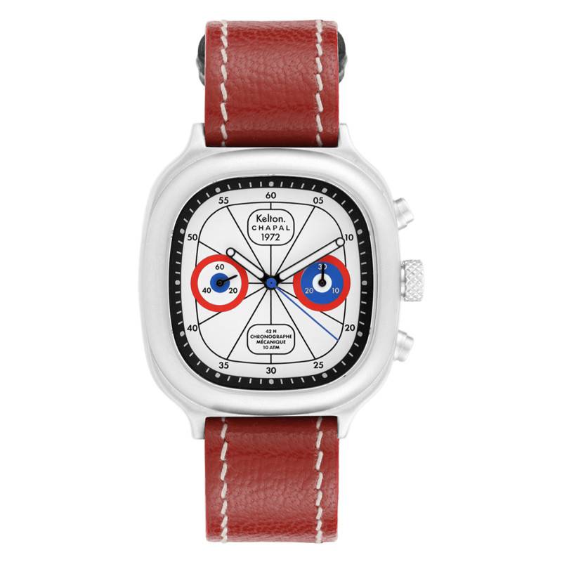 1972 Sky Red & Blue Chronograph Watch Kelton x Chapal 9124532 - Kelton