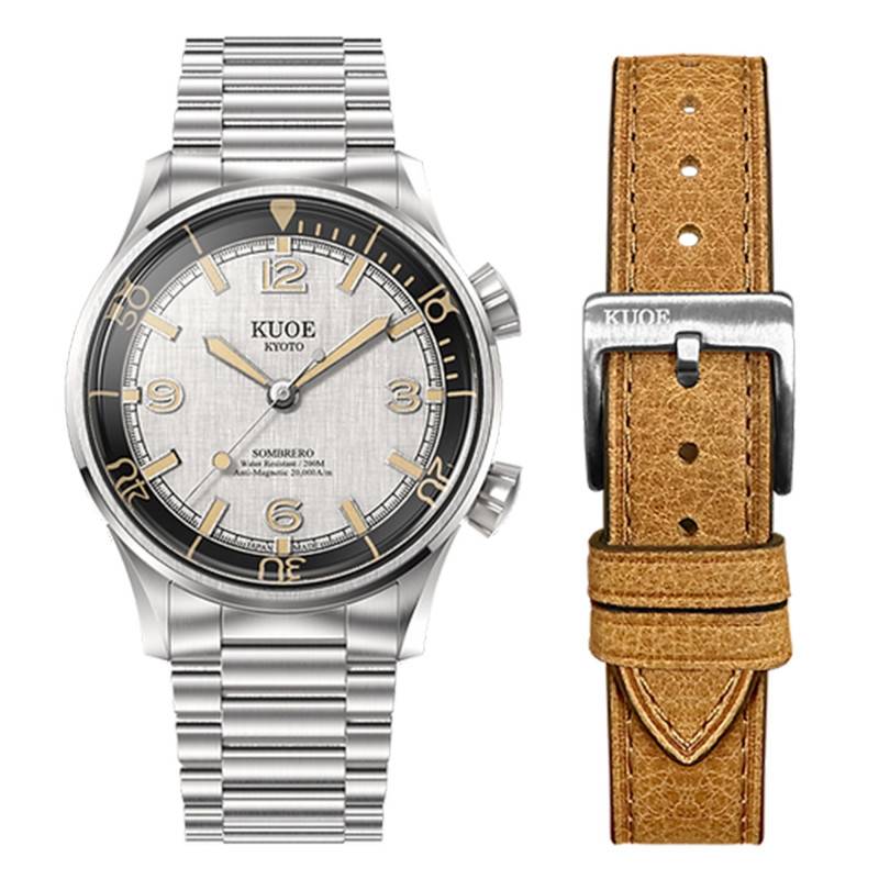 Sombrero 90-011 Silver Linen Textured Dial Watch - Kuoe Kyoto