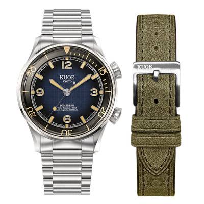 Montre Sombrero 90-011 Gradation Navy, Linen Textured Dial - Kuoe Kyoto