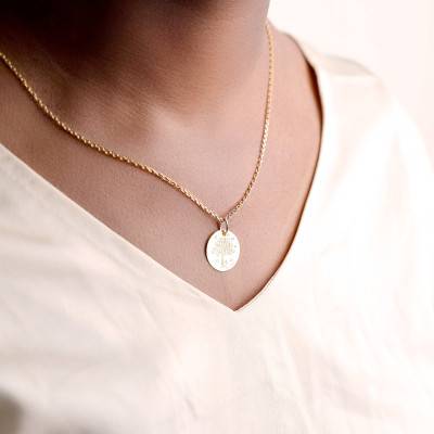 Médaille Arbre de Vie Coeurs en Or Jaune 375, Diamètre 16 mm - Augis