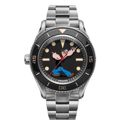 Undone x Popeye "Blacksand" Automatic Watch COL-POP-SLM-BLACK - Undone