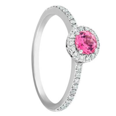 Bague Soleilka, Or Blanc 750, Tourmaline & Diamants - Ocarat