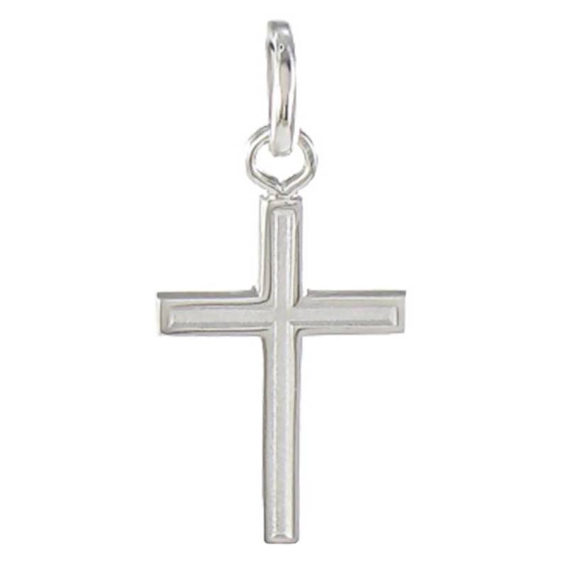750/1000 White Gold Cross Pendant - Emanessence