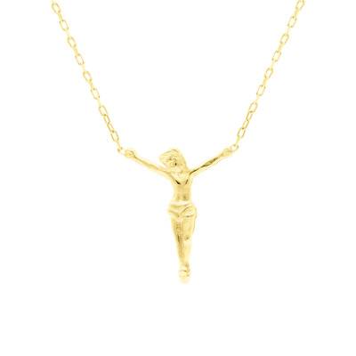 Collier Christ Or Jaune 750, Longueur 50 cm - Lucas Lucor