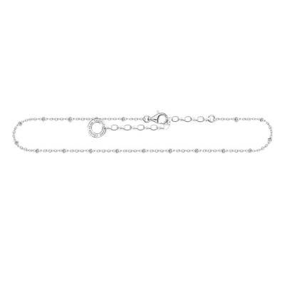 925 Sterling Silver Rolo Chain Ankle Bracelet, Length 22 cm to 27 cm - AK0028-001-21 - Thomas Sabo
