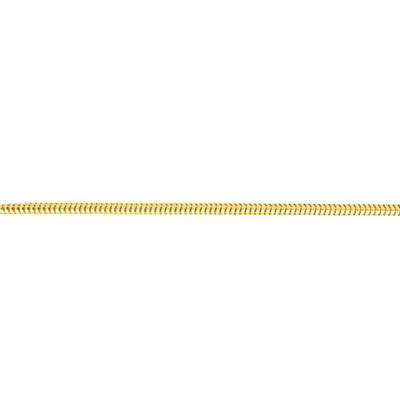 750/1000 Yellow Gold Serpentine Chain Anklet, 25 cm Length - Manillon