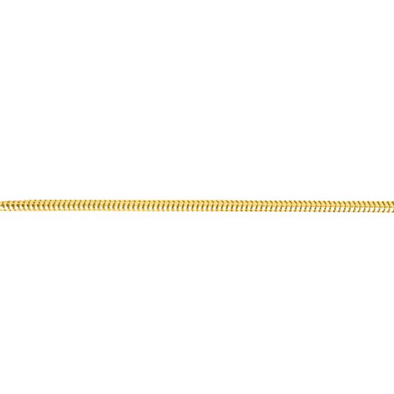 750/1000 Yellow Gold Serpentine Chain Anklet, 25 cm Length - Manillon