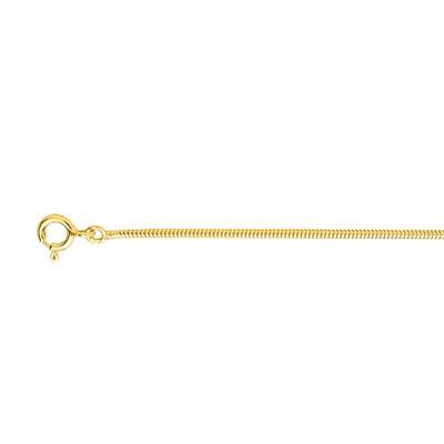750/1000 Yellow Gold Serpentine Chain Anklet, 25 cm Length - Manillon