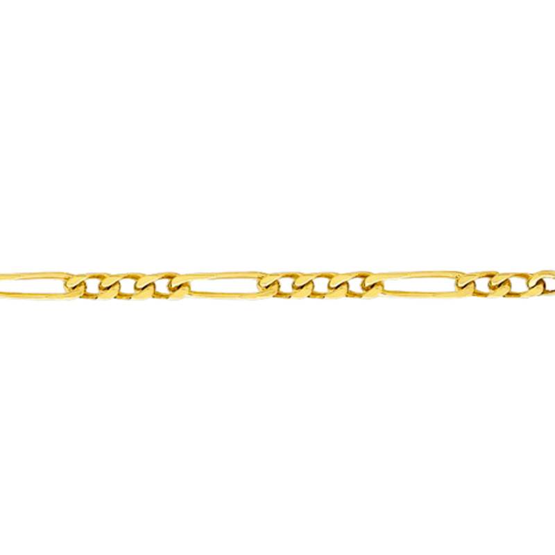 750 Yellow Gold Alternating Oval Link Chain Anklet, Length 25 cm - Emanessence