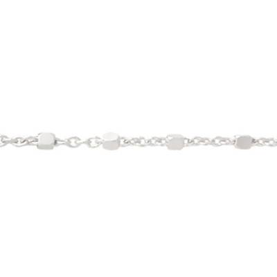 Rhodium-Plated 925 Silver Anklet, 26 cm Length - Naïades