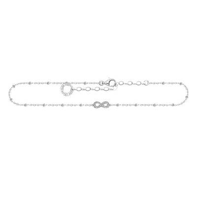Chaîne de cheville infinity en argent, Longueur 22 à 27 cm - AK0029-051-14 - Thomas Sabo