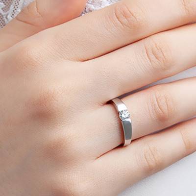 Bague Solitaire Capri Or Blanc & Diamant 0,23ct - Amore