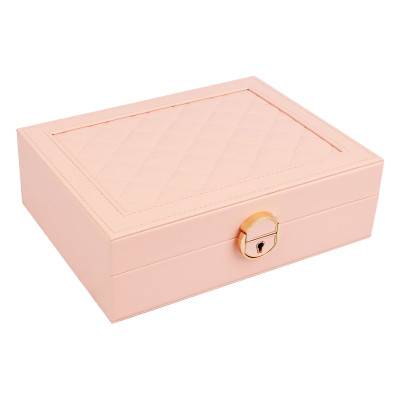 Pink Quilted Jewelry Box, 23x17x7cm - Les Essentiels