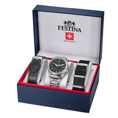 Swiss Made Field F20081/4 Watch Gift Set - Festina Swiss Made
