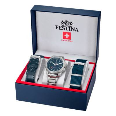 Swiss Made Field F20081/2 Wall Clock Gift Set - Festina Swiss Made