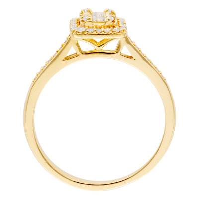 Solitaire Diamants 0,33 ct en Or Jaune 750, Largeur 2,35 mm - Alliantine