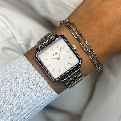 Coffret Montre La Tétragone avec bracelet double chaîne CG10326 - Cluse