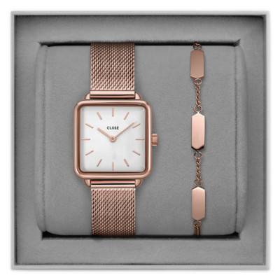 Coffret Montre La Tétragone avec bracelet hexagonale CG10314 - Cluse