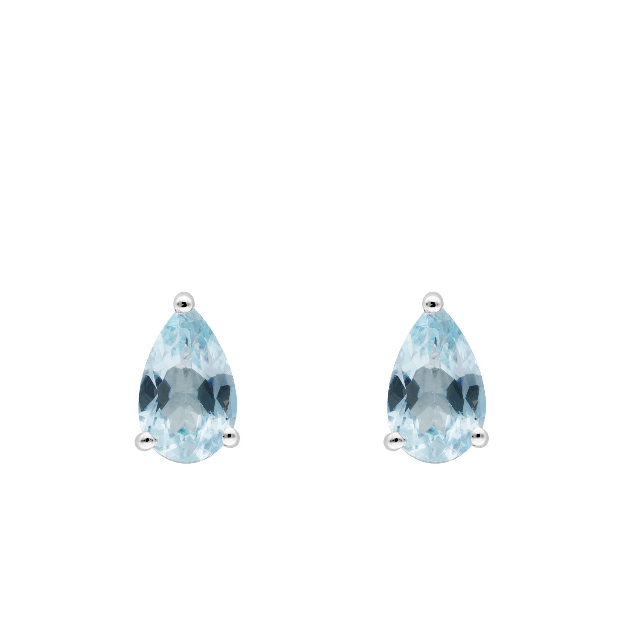 Boucles d'oreilles avec aigues-marines et diamants