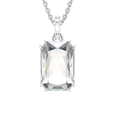 Millenia Rhodium-Plated Metal & White Crystal Necklace, 65 cm to 75 cm - 5725768 - Swarovski