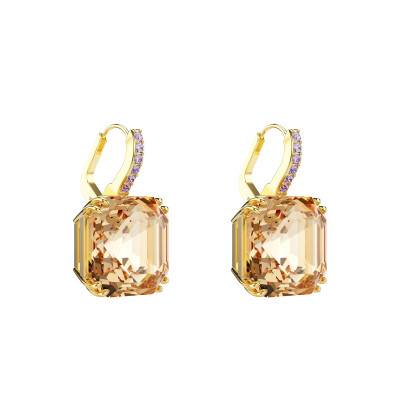 Boucles d'oreilles Millenia, Métal Doré & Cristaux Bicolores - 5725744 - Swarovski