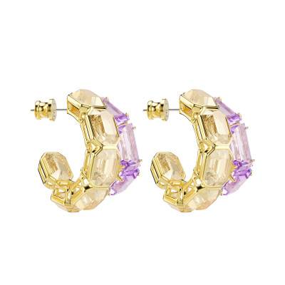 Boucles d'oreilles Millenia, Métal Doré & Cristaux Bicolores - 5725757 - Swarovski