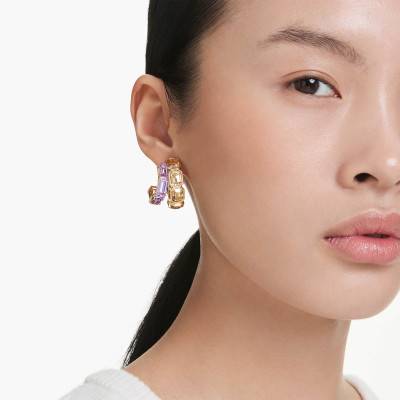Boucles d'oreilles Millenia, Métal Doré & Cristaux Bicolores - 5725757 - Swarovski