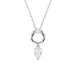 White, Rhodium-Plated Metal