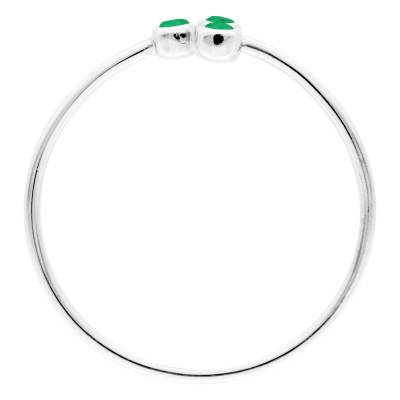 Bague Trio d'Emeraudes en Or Blanc 750 - Ocarat