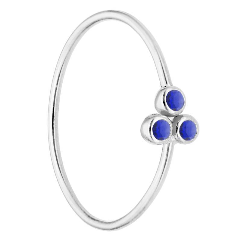925 Silver & Trio of Sapphires Ring - Ocarat