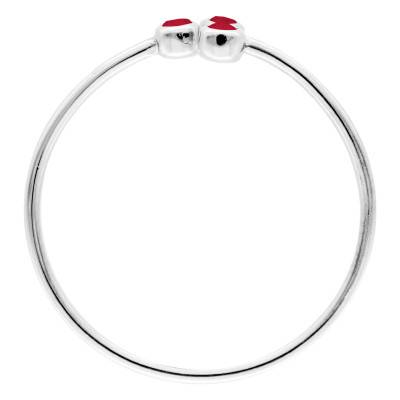 Bague Trio de Rubis en Or Blanc 750 - Ocarat