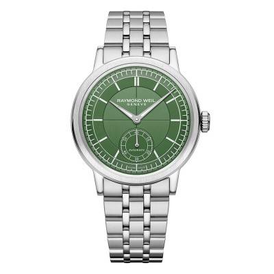 Millesime Small Seconds 39 mm Watch - Green Dial - Raymond Weil