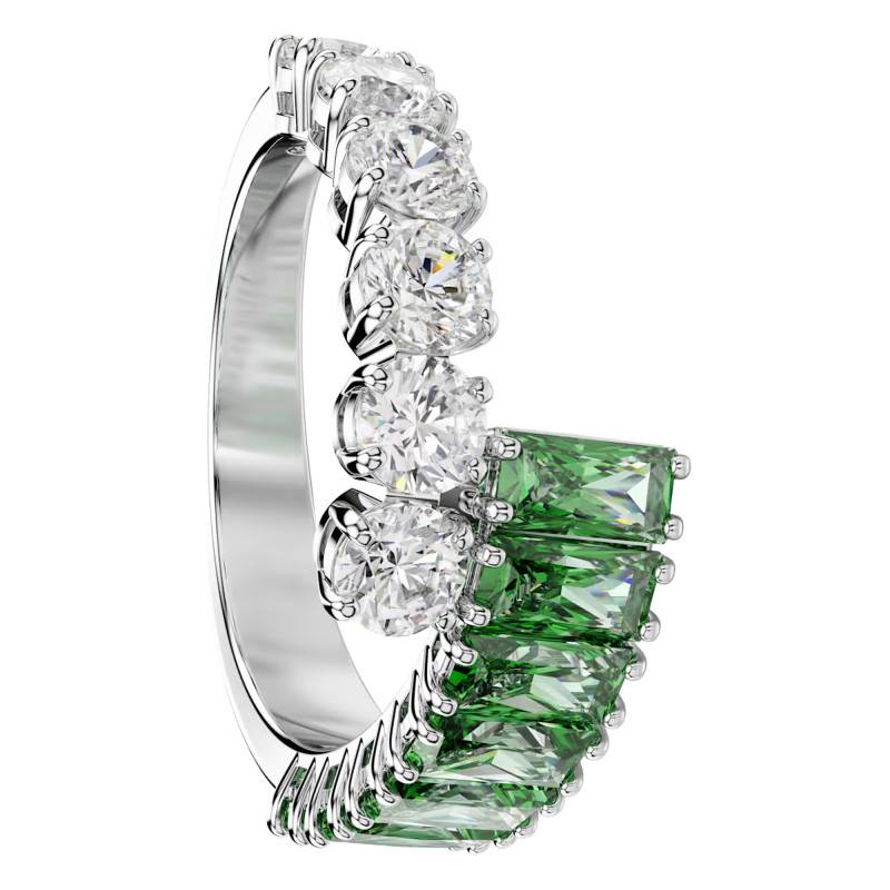 Matrix Rhodium-Plated Metal & Green and White Crystal Ring - 5722454 - Swarovski