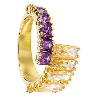 Matrix Gold-Tone Metal & Two-Tone Crystal Ring - 5722448 - Swarovski