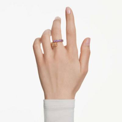 Matrix Gold-Tone Metal & Two-Tone Crystal Ring - 5722448 - Swarovski