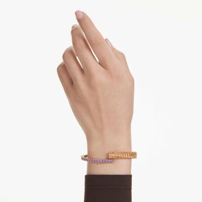 Matrix Gold-Tone Metal & Two-Tone Crystal Bracelet, Length 16 cm, 17 cm or 18 cm - 5731050 - Swarovski