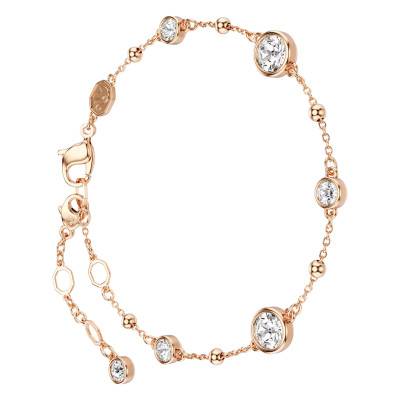 Imber Rose Gold-Tone Metal & White Crystal Bracelet, Length 16.5 cm to 20.5 cm - 5730677 - Swarovski