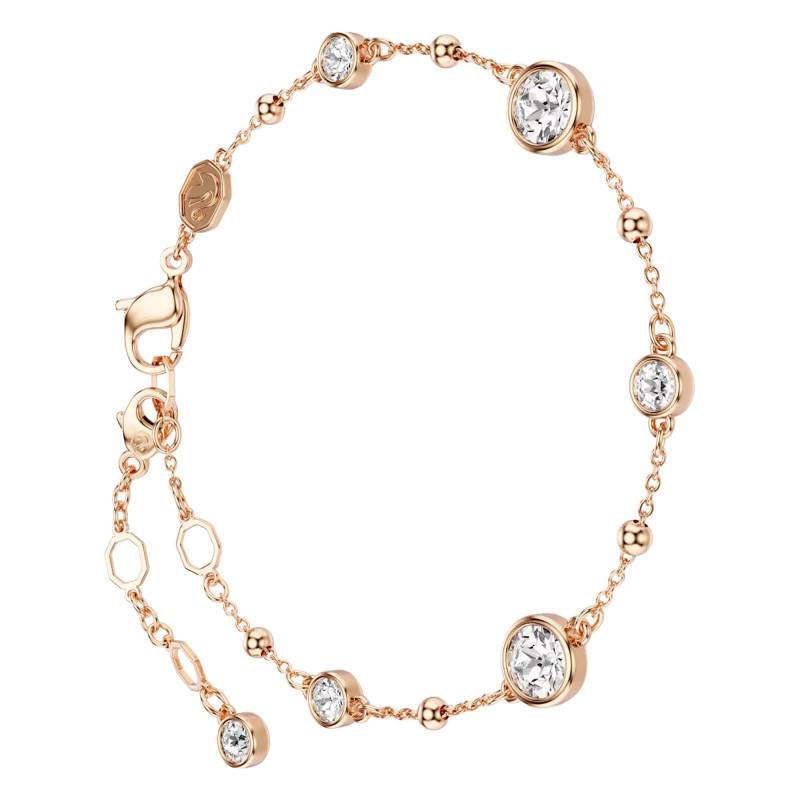 Imber Rose Gold-Tone Metal & White Crystal Bracelet, Length 16.5 cm to 20.5 cm - 5730677 - Swarovski