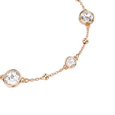 Imber Rose Gold-Tone Metal & White Crystal Bracelet, Length 16.5 cm to 20.5 cm - 5730677 - Swarovski