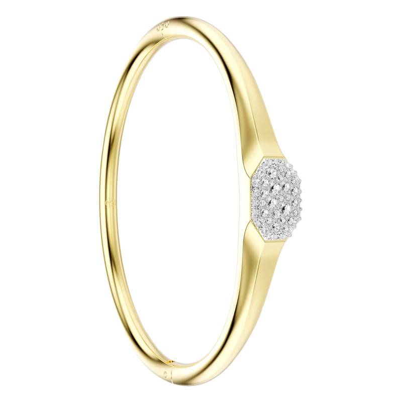 Dextera Gold-Tone Metal & White Crystal Bangle Bracelet, Lengths 16 cm, 17 cm or 18 cm - 5724599 - Swarovski