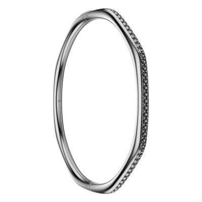 Dextera Octagonal Ruthenium-Plated Metal & Black Crystal Bracelet, Length 16 cm, 17 cm or 18 cm - 5724605 - Swarovski