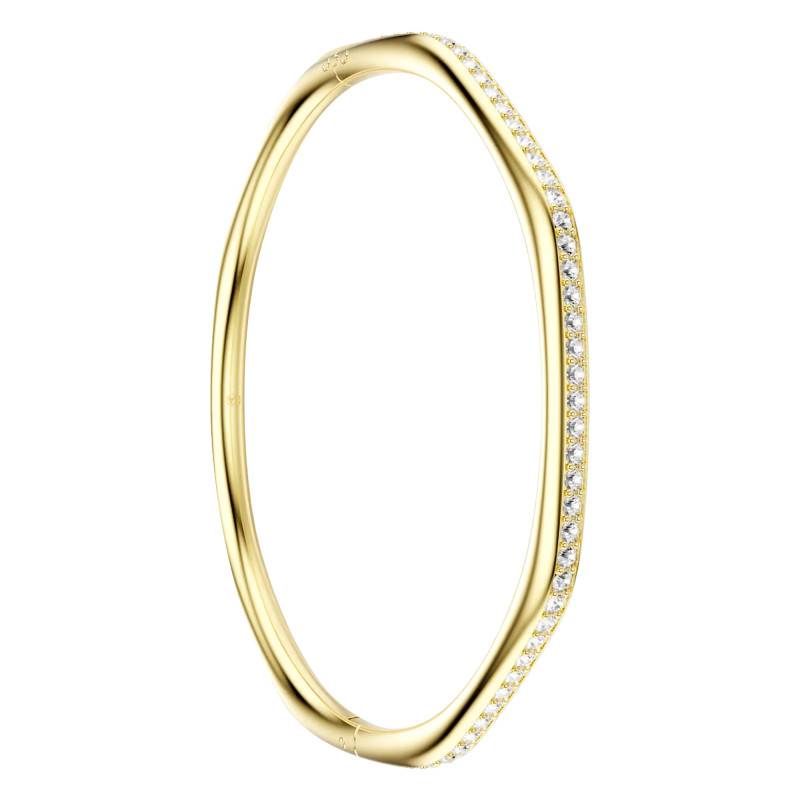 Dextera Octagonal Gold-Tone Metal & White Crystal Bracelet, Length 16 cm, 17 cm or 18 cm - 5724580 - Swarovski