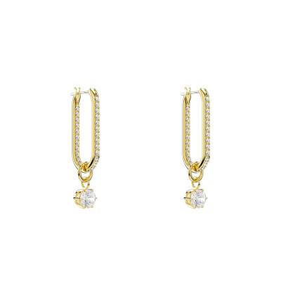 Gold-Tone Metal & White Crystal Constella Earrings - 5728587 - Swarovski