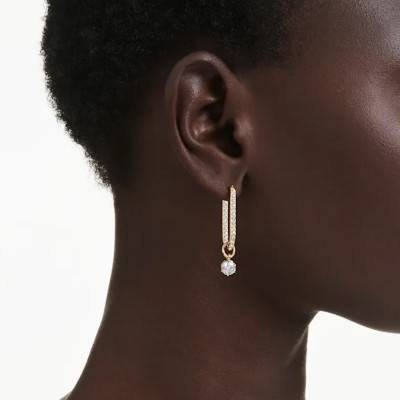 Gold-Tone Metal & White Crystal Constella Earrings - 5728587 - Swarovski