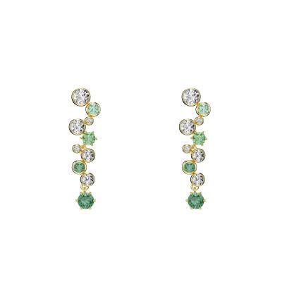 Gold-Tone Metal & Two-Tone Crystal Drop Earrings Constella 5732248 - Swarovski