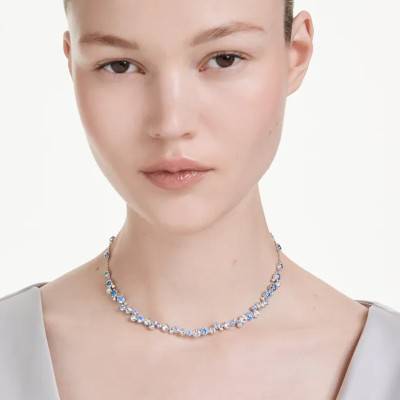 Collier Constella, Métal Rhodié & Cristaux Bicolores, Longueur 38 cm à 45 cm - 5732255 - Swarovski