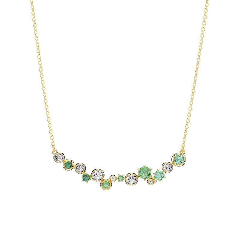 Gold Metal & Two-Tone Crystal Constella Necklace, Length 38 cm to 48 cm - 5732247 - Swarovski