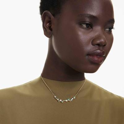 Gold Metal & Two-Tone Crystal Constella Necklace, Length 38 cm to 48 cm - 5732247 - Swarovski