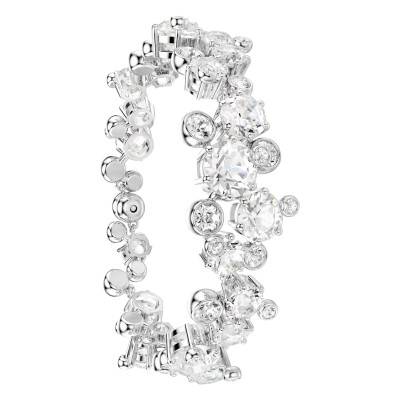 Rhodium-Plated Metal & White Crystal Constella Bracelet, Length 17 cm to 20 cm - 5722469 - Swarovski